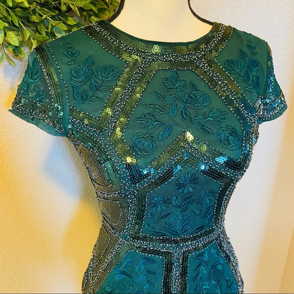 Lulu's Emerald Sequin Mini Dress - Picture 6 of 15